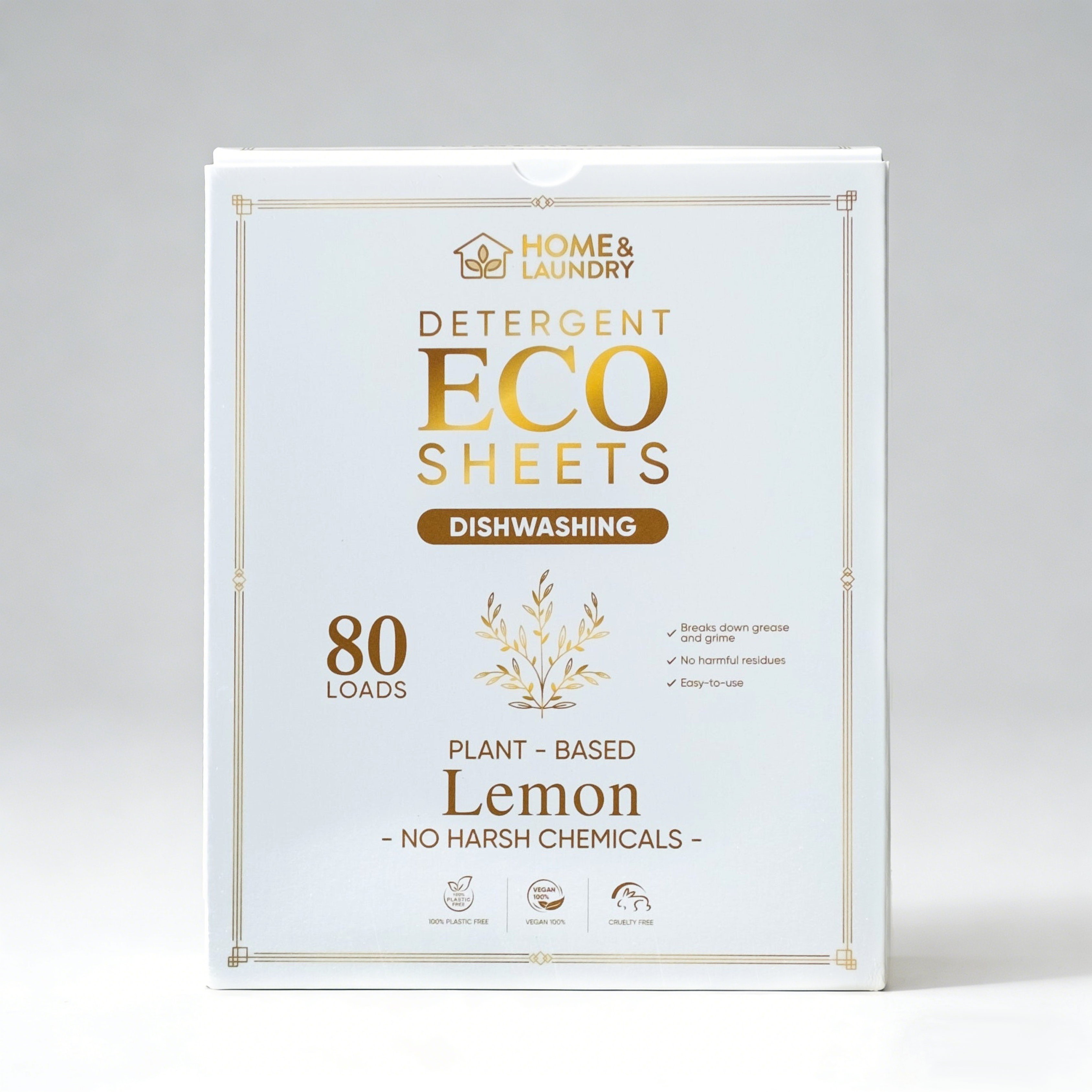 Dishwashing Eco Sheets - Lemon (80 Sheets)