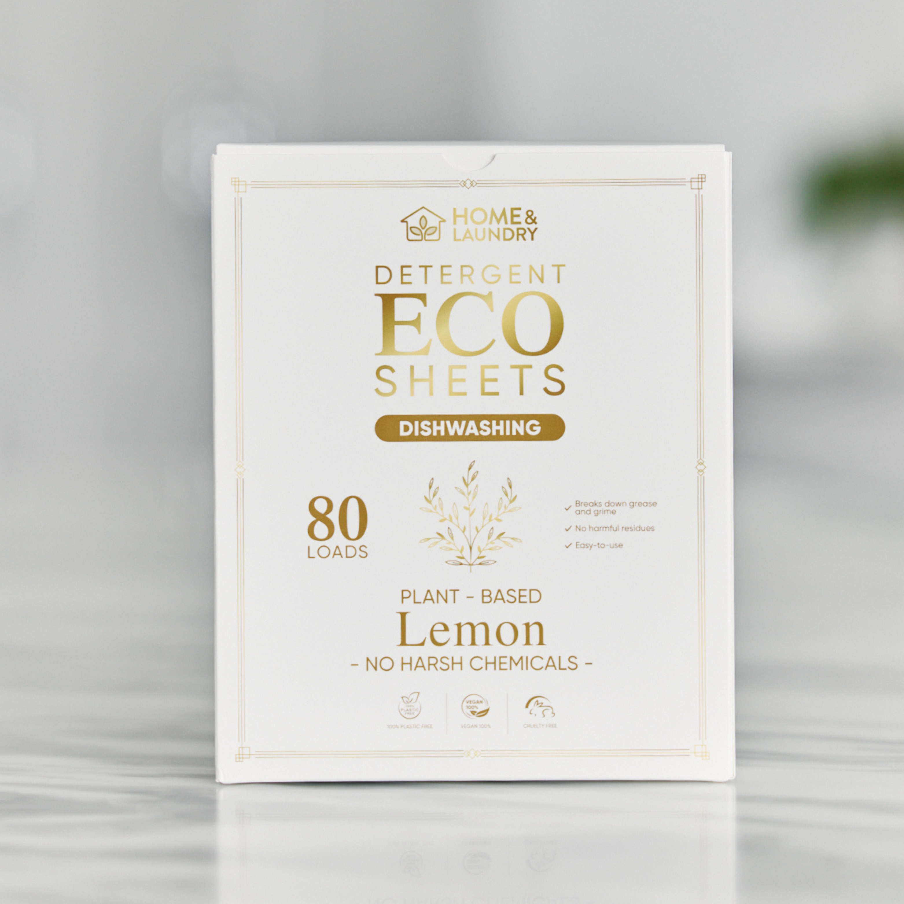 Dishwashing Eco Sheets - Lemon (80 Sheets)