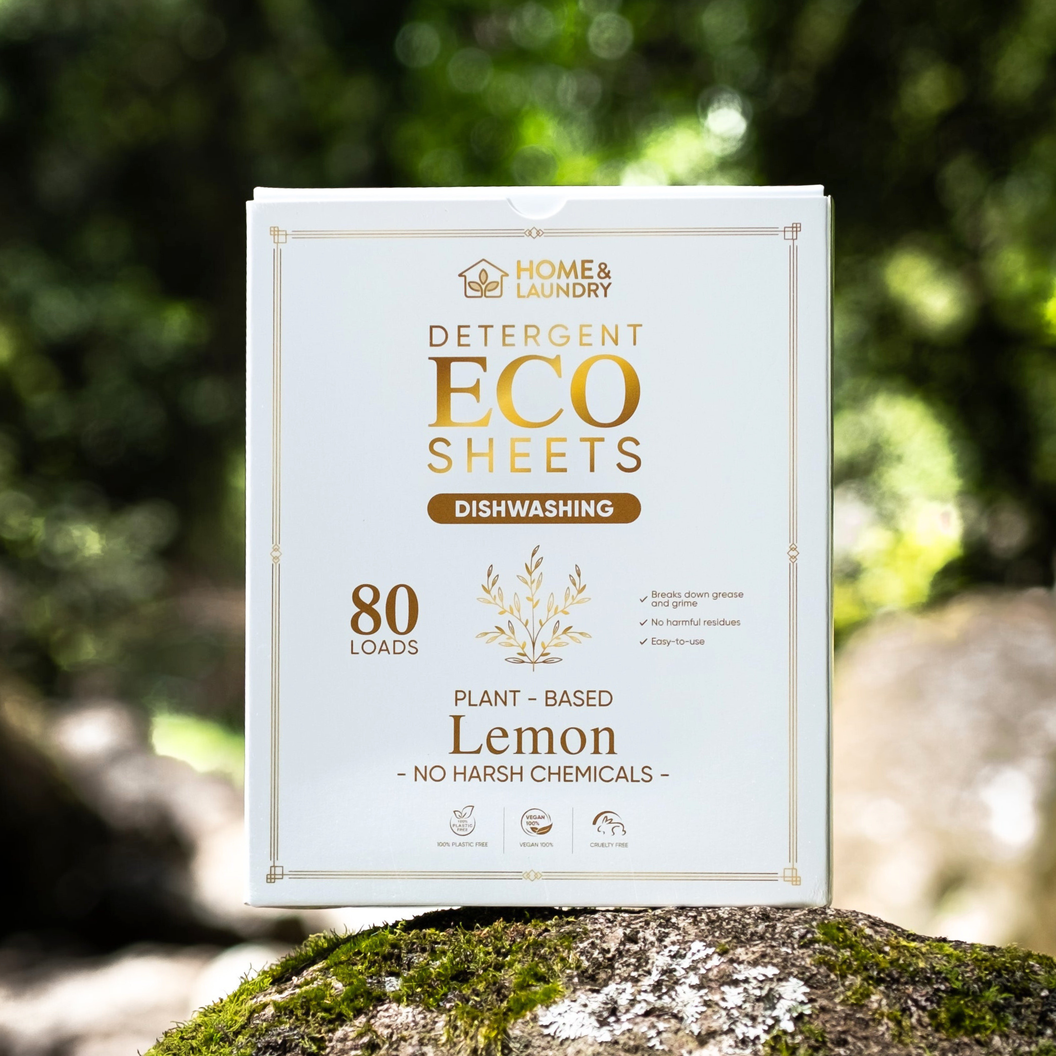 Dishwashing Eco Sheets - Lemon (80 Sheets)